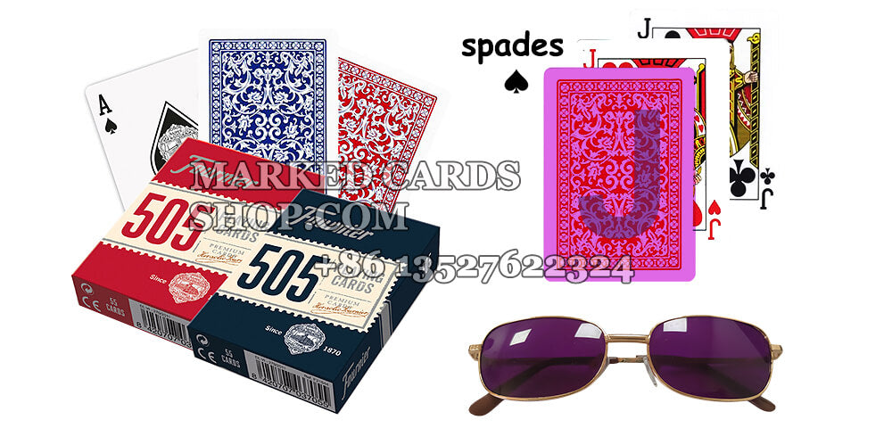 Glasses that can see through Fournier 505 invisible ink marked cards