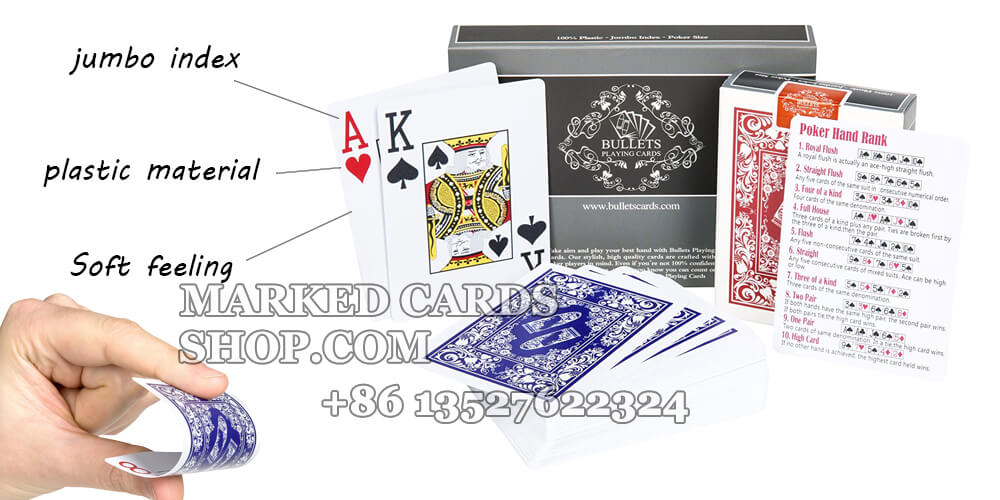 Bullets poker decks for cheating gambling